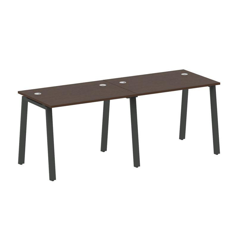 Metal System Рабочая станция на 2 места на А-образном м/к БА.СМ-2.1 Венге Цаво/Металл Антрацит 2000*