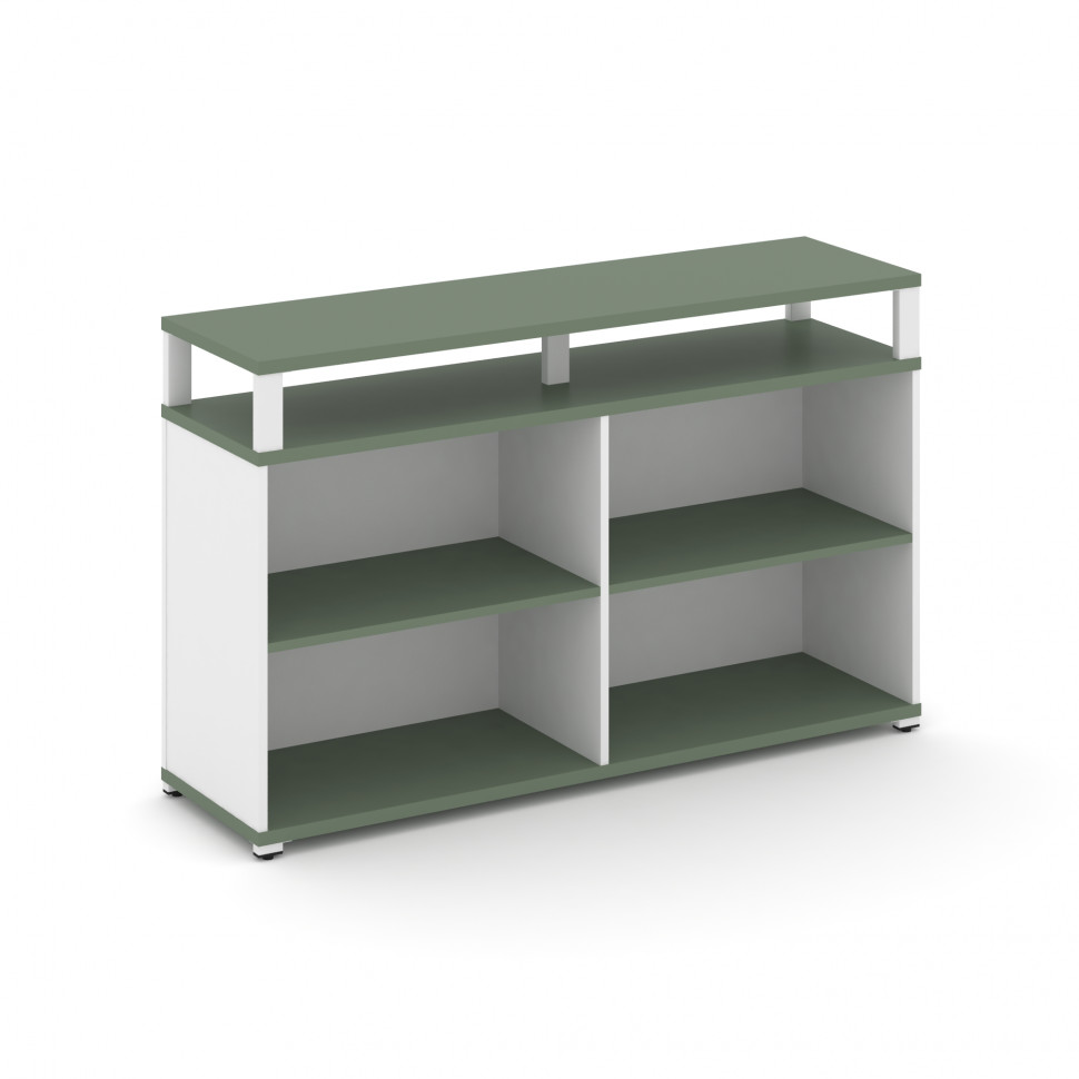 Concept Стеллаж опорный/приставной с верх. горизонтом CN.SOPO-006 Кобо/Белый Бриллиант/Металл Белый Concept Стеллаж опорный/приставной с верх. горизонтом CN.SOPO-006 Кобо/Белый Бриллиант/Металл Белый