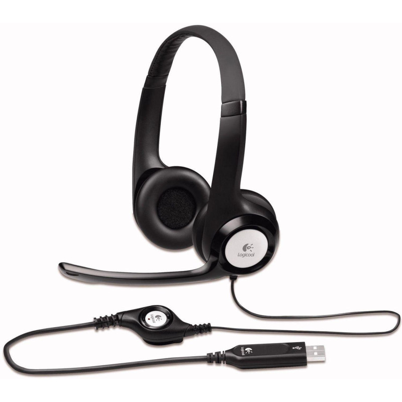 Гарнитура Logitech Headset H390 USB черн. (981-000406)