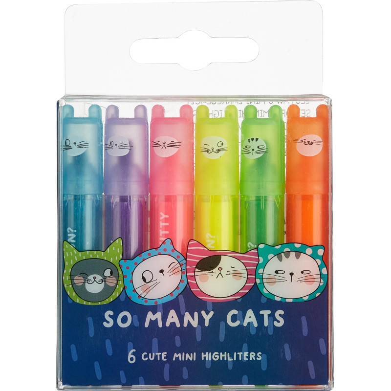 Набор текстовыделителей M&amp;G SO MANY CATS мини 6цв аромат AHM22574