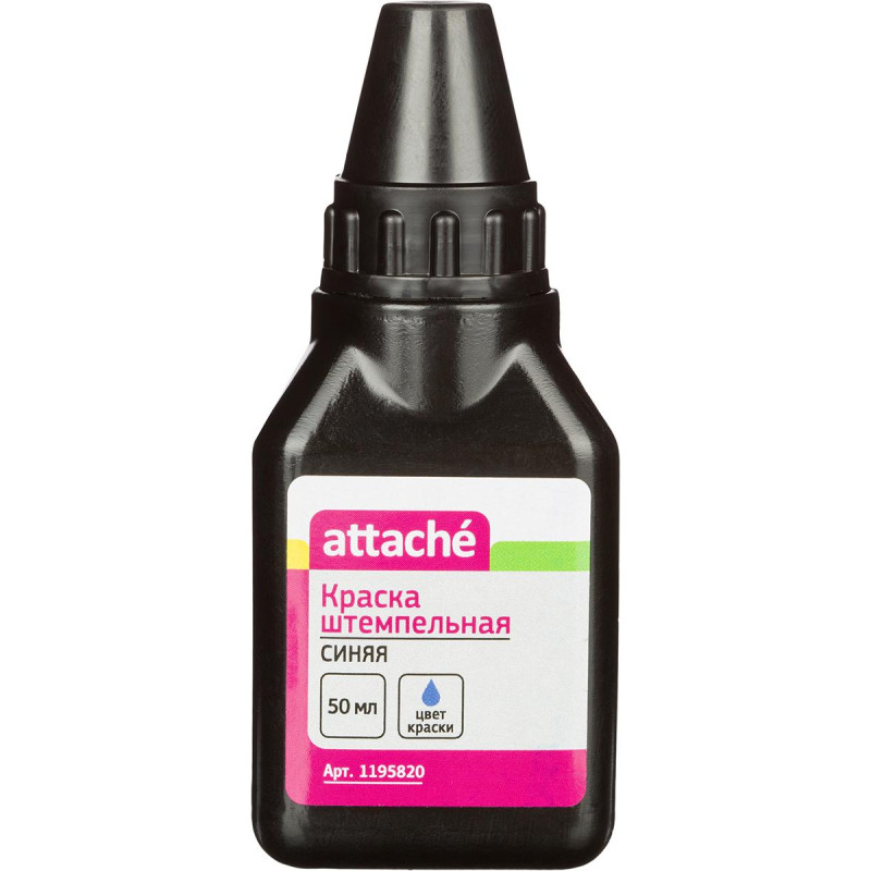 Краска штемпельная Attache синяя 50 гр Краска штемпельная Attache синяя 50 гр