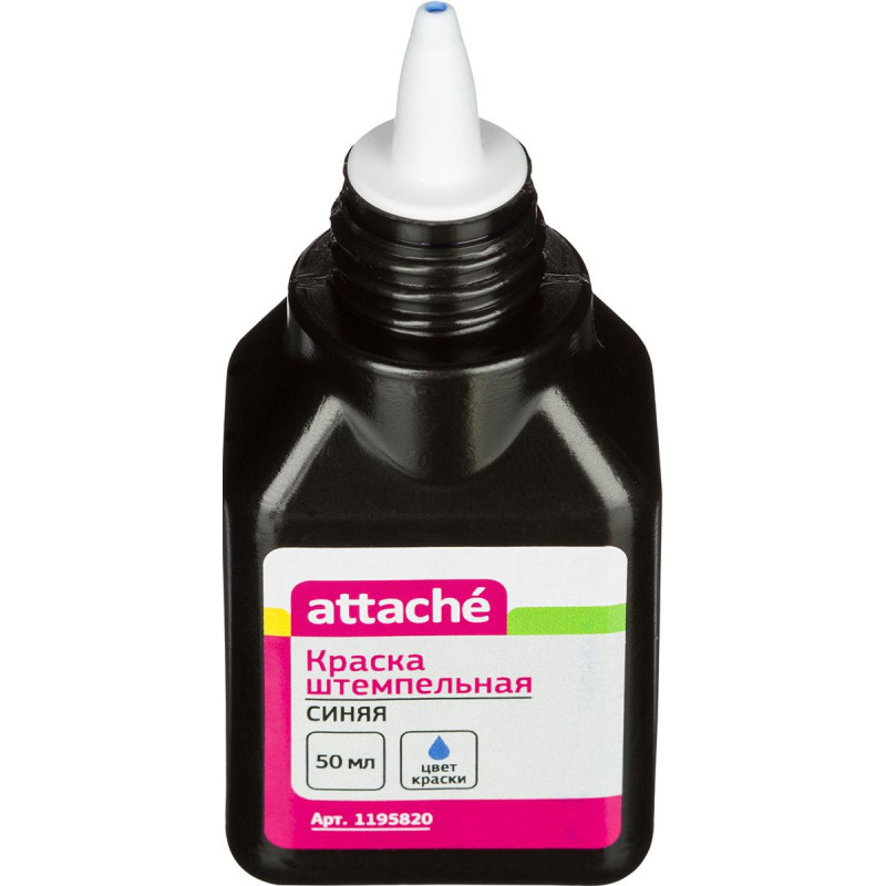 Краска штемпельная Attache синяя 50 гр Краска штемпельная Attache синяя 50 гр
