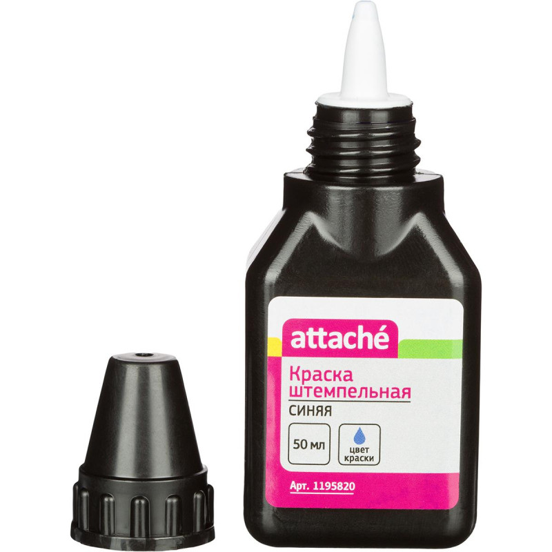 Краска штемпельная Attache синяя 50 гр Краска штемпельная Attache синяя 50 гр