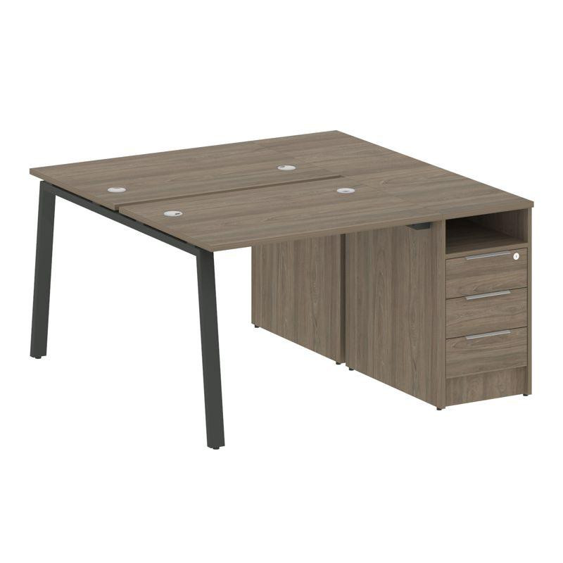 Metal System Рабочая станция с тумбой на А-образном м/к БА.РС-СТП-2.1 Вяз Благородный/Металл Антраци Metal System Рабочая станция с тумбой на А-образном м/к БА.РС-СТП-2.1 Вяз Благородный/Металл Антраци