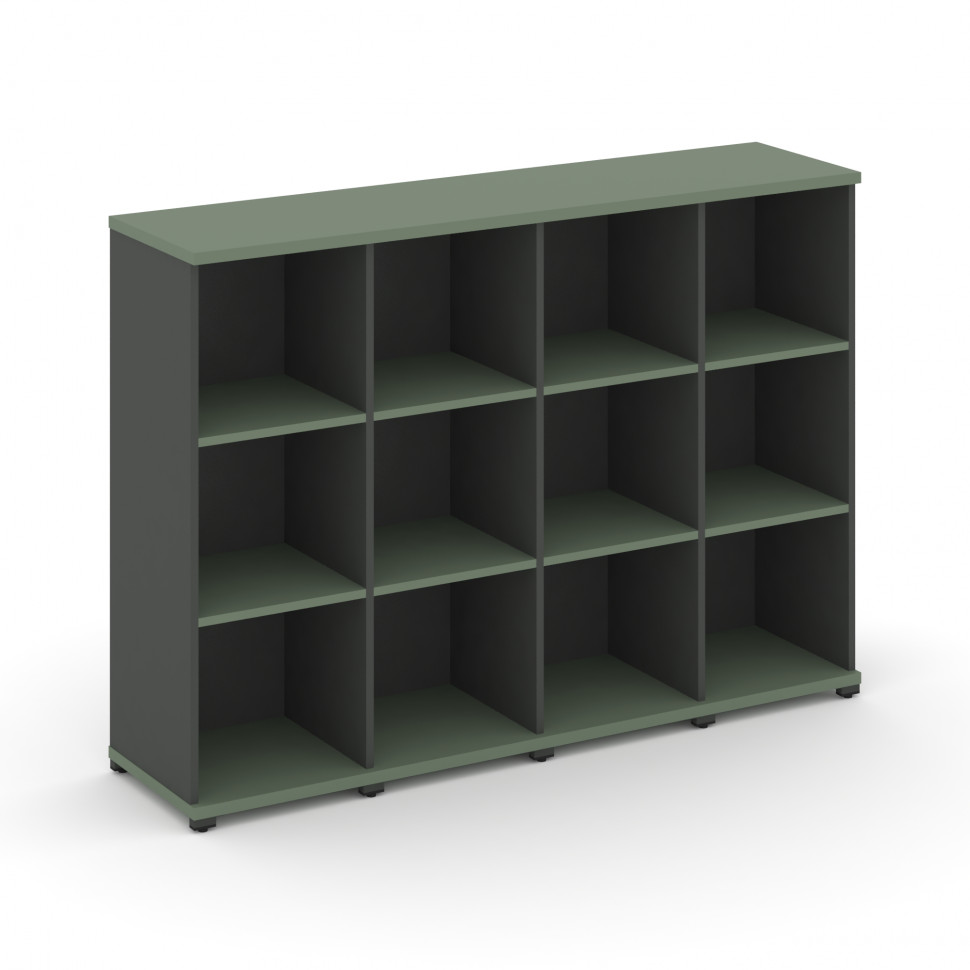 Concept Стеллаж 4 узкие секции, 3 ниши CN.STU-340 Кобо/Антрацит/Металл Антрацит 1668*420*1186 Concept Стеллаж 4 узкие секции, 3 ниши CN.STU-340 Кобо/Антрацит/Металл Антрацит 1668*420*1186