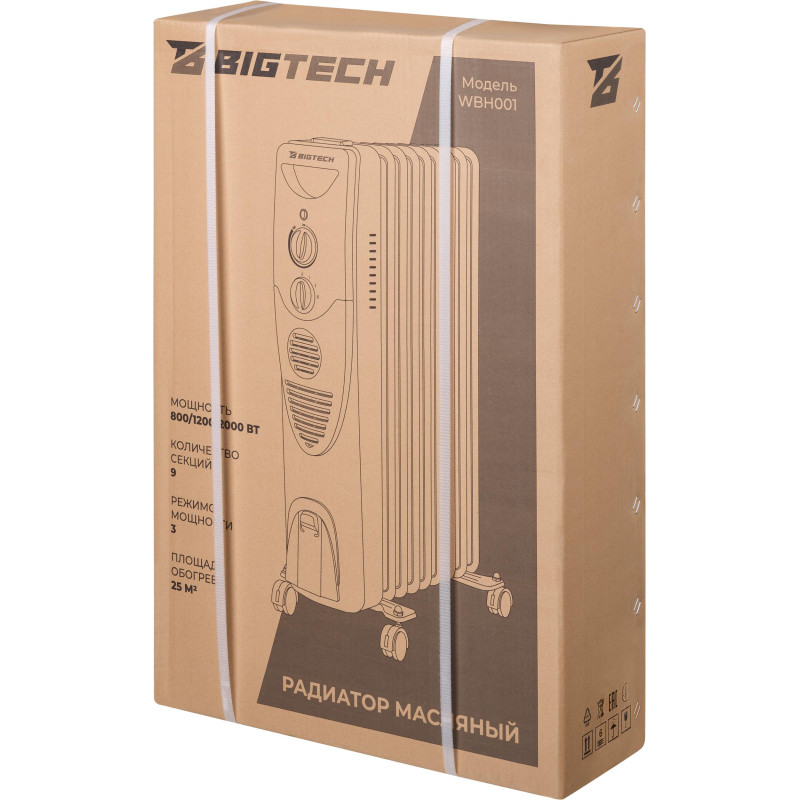 Радиатор масляный BigTech WBH001 (9 секций)