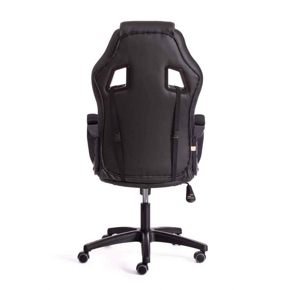 Кресло DRIVER (22) кож/зам/ткань, черный/черный , 36-6/TW-11