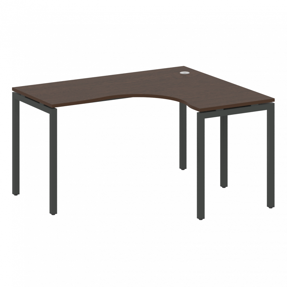 Metal System Quattro Стол криволинейный правый на П-образном м/к 40БП.СА-3 (R) Венге Цаво/Металл Ант