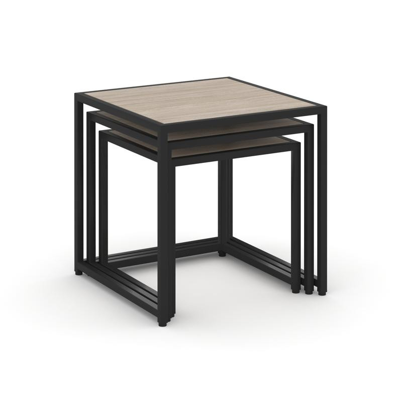 Loft Стол журнальный VR.L-SJK-45 Дуб Аттик/Металл Черный 450*450*450