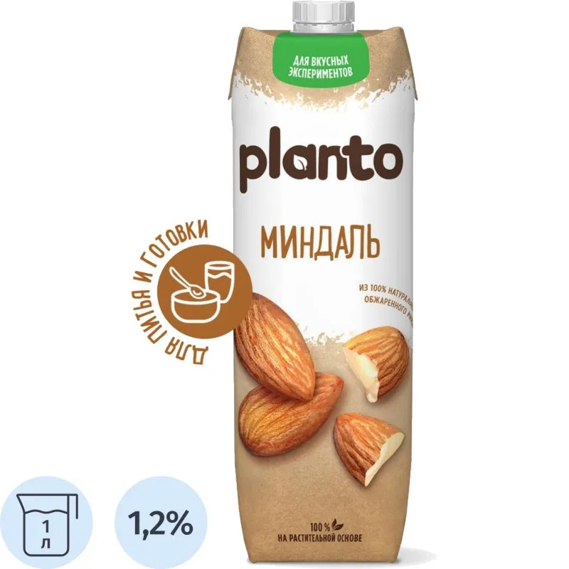 Напиток растительный Planto миндальный 1,2% 1л