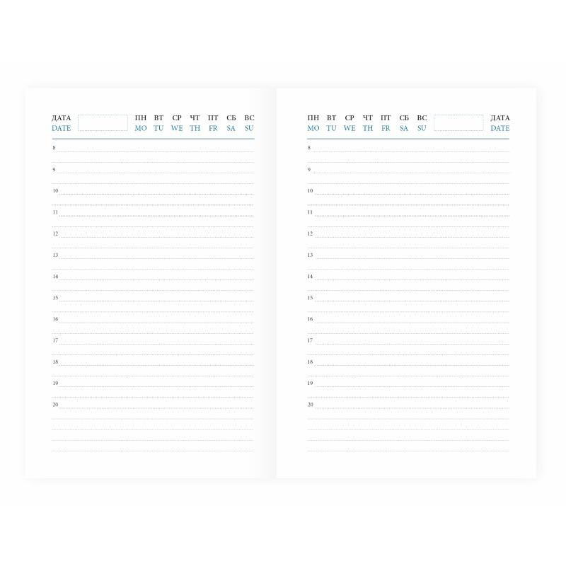 Ежедневник недатированный черн, А6, 100x150, 320стр, Agenda
