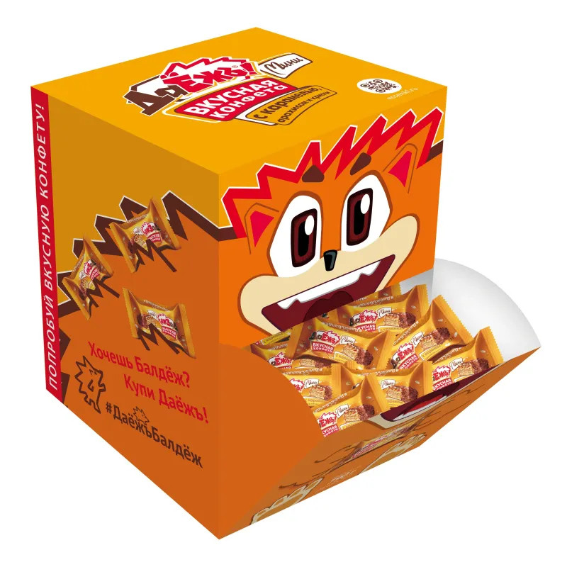 Конфеты ДаЁжъ вафельные мини с карамелью, арахисом и криспи, 792г