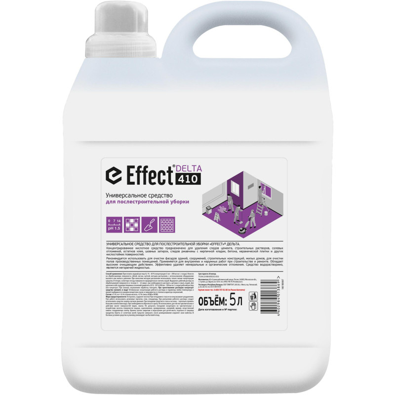 Профхим послестрой кисл д/удал цемента,затирок,ржавч Effect/DELTA 410, 5л