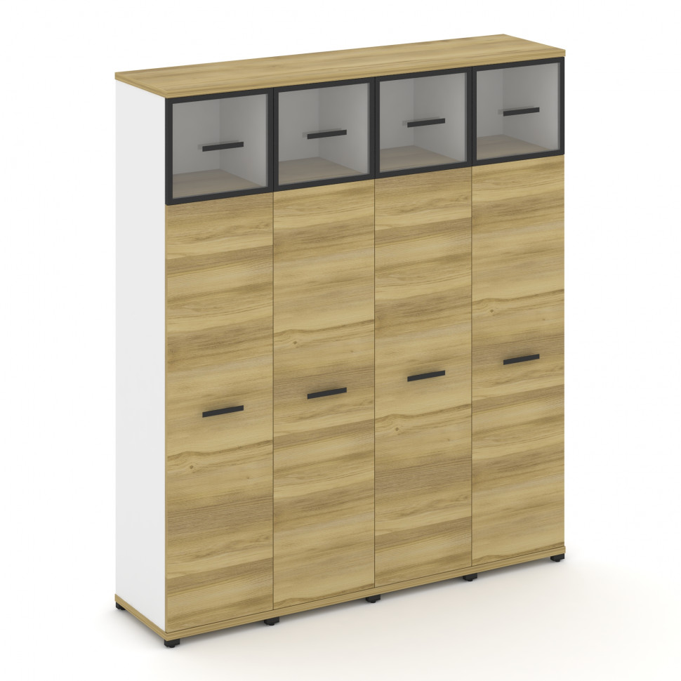 Concept Шкаф 4 узкие секции, 5 ниш CN.STU-547 RPB B Дуб Винченцо/Белый Бриллиант/Металл Черный/Прозр Concept Шкаф 4 узкие секции, 5 ниш CN.STU-547 RPB B Дуб Винченцо/Белый Бриллиант/Металл Черный/Прозр