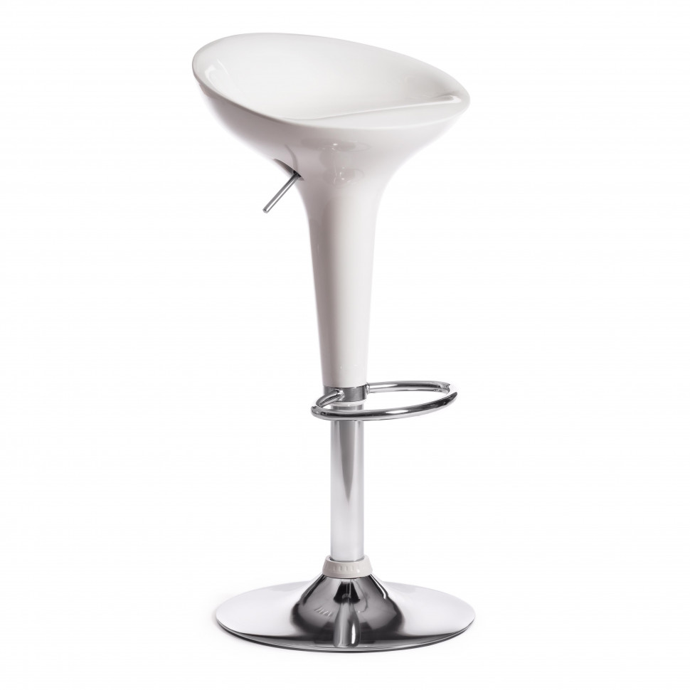 Стул барный NAIL (мод. KY801) металл/пластик, 42*44*67-88 см, белый/хром