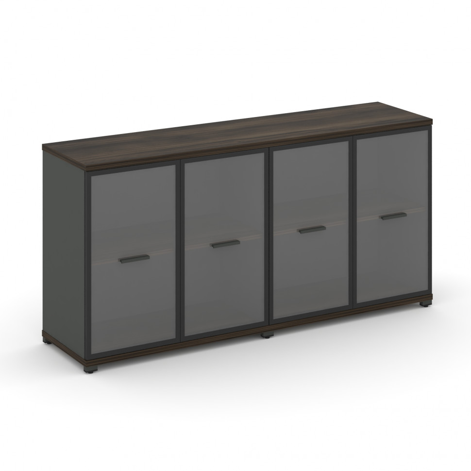 Concept Шкаф 2 широкие секции, 2 нишии CN.STS-223 RPB A Дуб Мали/Антрацит/Металл Антрацит/Прозрачный