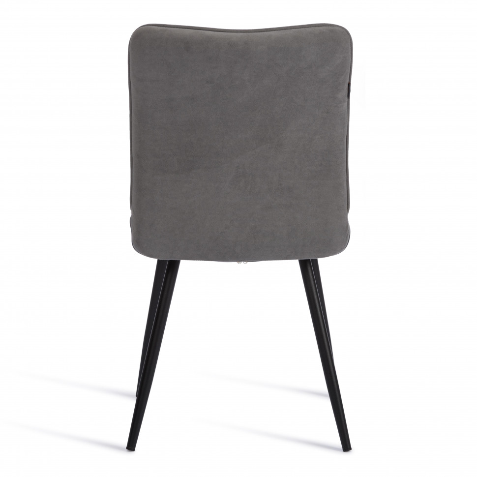 Стул обеденный Bari флок , серый/черный, 29, 46х55х89