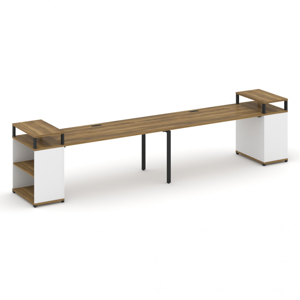 Concept Рабочая станция с опорными стеллажами с верх. горизонтами CN.ORS-208 Сандал Янтарный/Белый Б Concept Рабочая станция с опорными стеллажами с верх. горизонтами CN.ORS-208 Сандал Янтарный/Белый Б