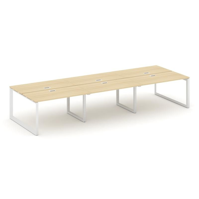 Style Project Рабочая станция двухсторонняя SN-59O.DRS-082 Акация Лорка/Металл Белый/Белый Заглушка