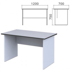 Стол письменный "Монолит", 1200х700х750 мм, цвет серый, СМ1.11