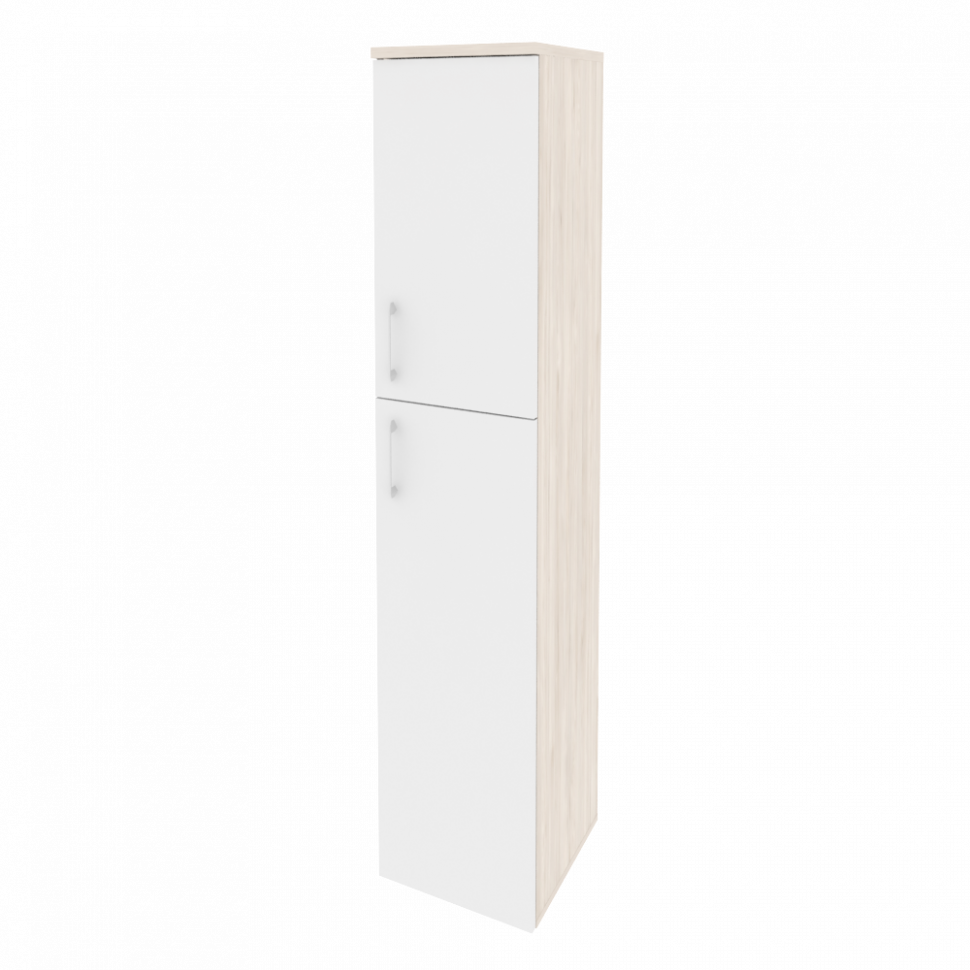 Onix Шкаф высокий узкий правый O.SU-1.8 (R) Денвер Светлый/Белый Бриллиант 400*420*1977