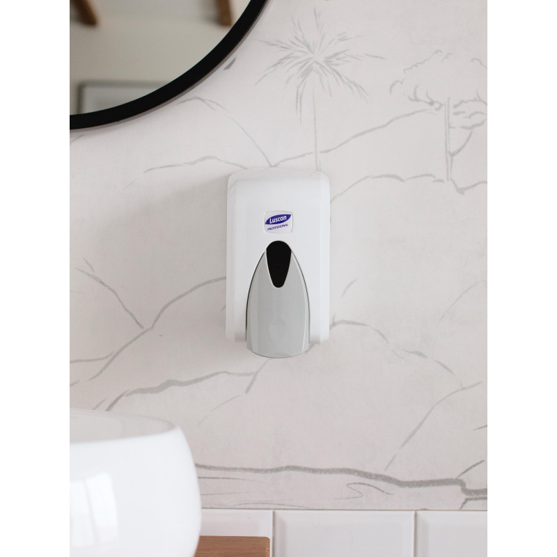 Дозатор для мыла-пены Luscan Professional 800млF5K бело-сер пласт