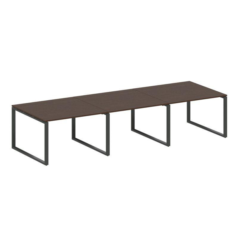 Metal System Переговорный стол (3 столешницы) на О-оразном м/к БО.ПРГ-3.2 Венге Цаво/Металл Антрацит Metal System Переговорный стол (3 столешницы) на О-оразном м/к БО.ПРГ-3.2 Венге Цаво/Металл Антрацит