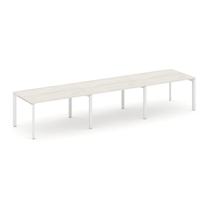 Style Project Стол переговорный SN-59P.SPRG-021.3 Дуб Наварра/Металл Белый 2940*980*750
