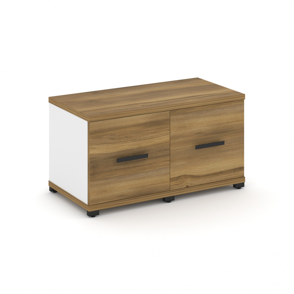 Concept Шкаф 2 узкие секции, 1 ниша CN.STU-123 B Сандал Янтарный/Белый Бриллиант/Металл Черный 836*4