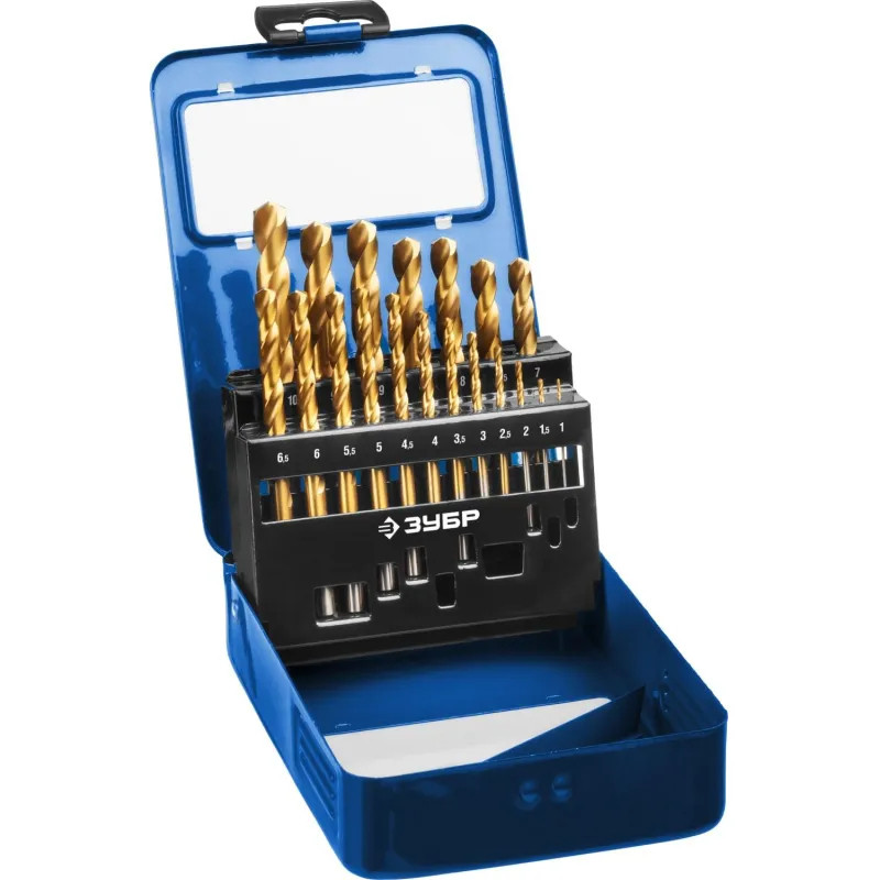 Набор сверл по металлу ЗУБР КОБАЛЬТ 19шт (1-10мм) класс А (29626-H19)