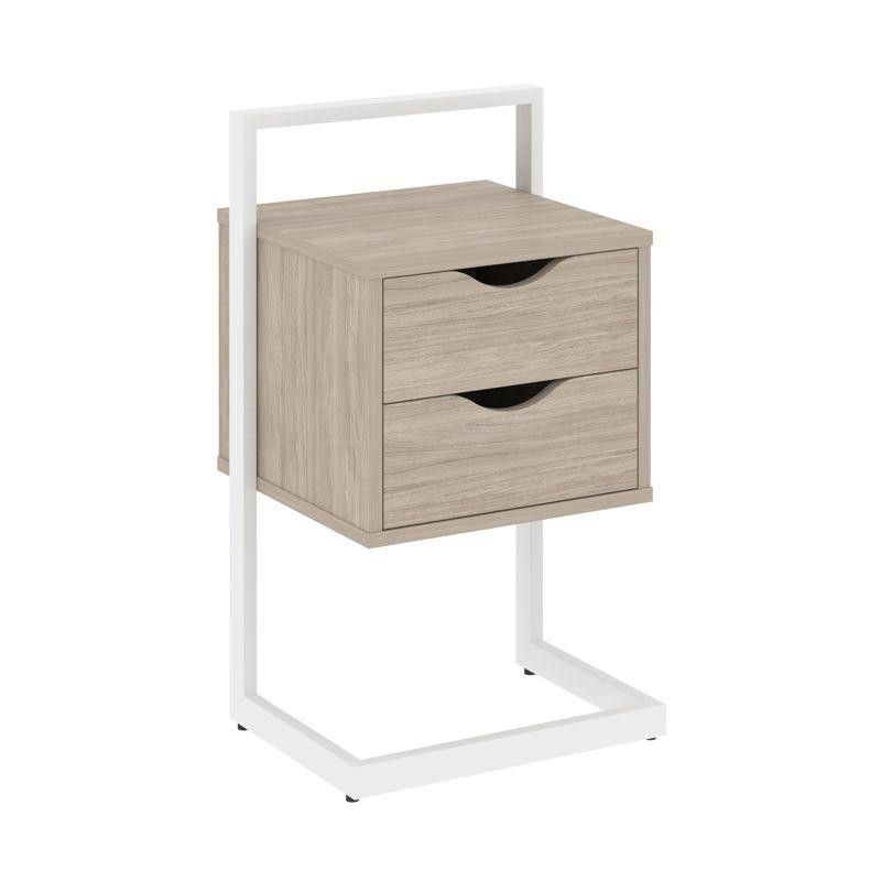 Loft Тумба приставная VR.L-PY2 Дуб Аттик/Металл Белый 450*409*792 Loft Тумба приставная VR.L-PY2 Дуб Аттик/Металл Белый 450*409*792