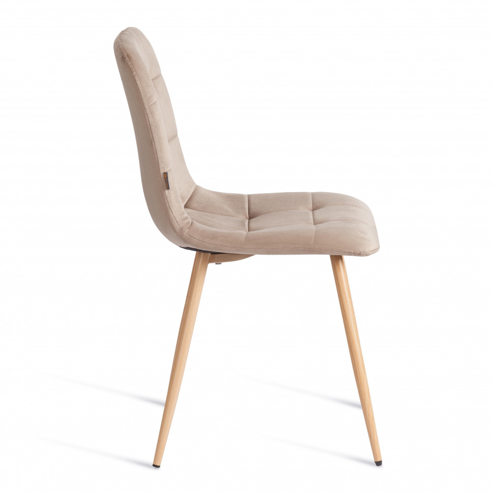Стул CHILLY (mod. JSC-220) Велюр/металл , 44,5х52,5х88 см, Beige (бежевый) HLR8 / натуральный