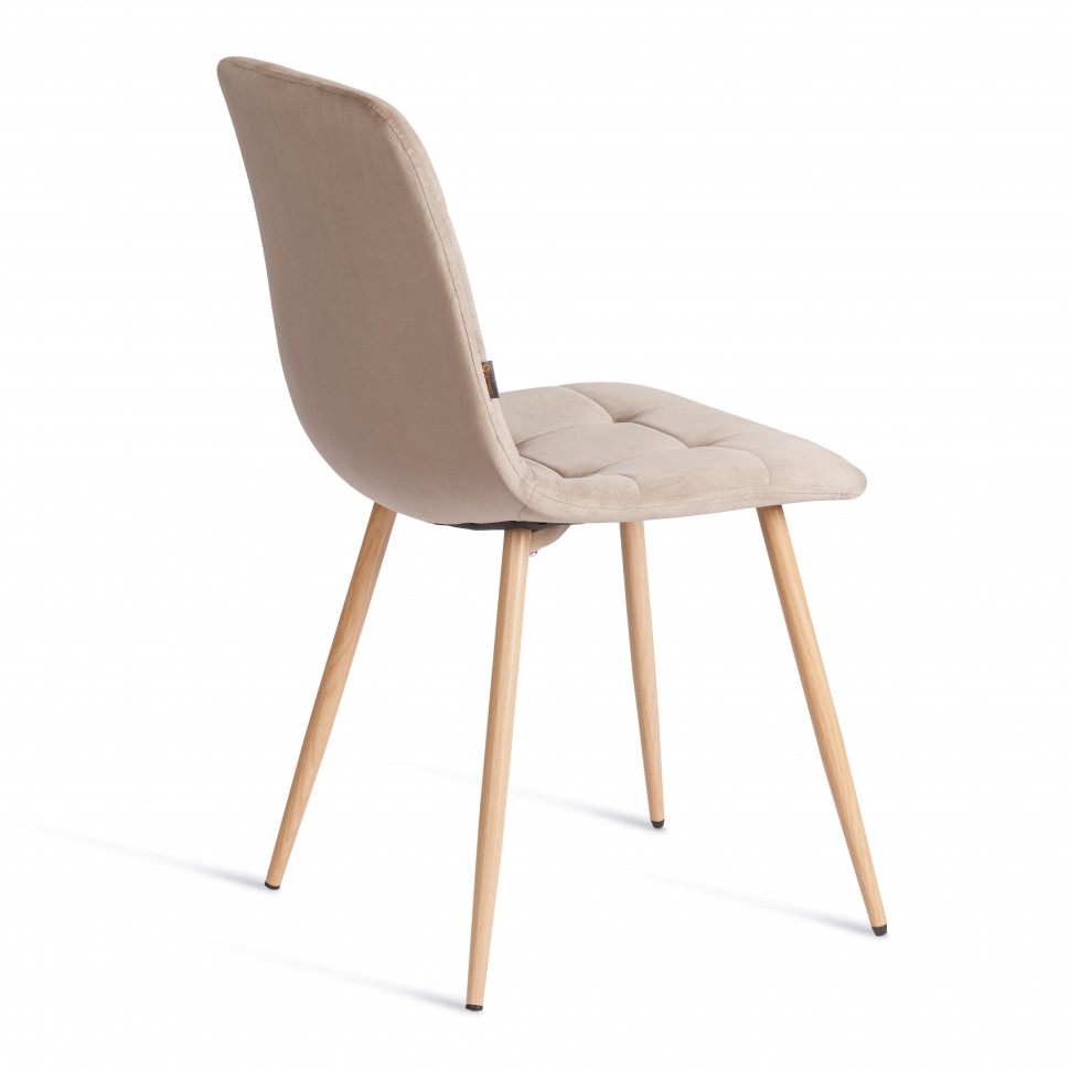 Стул CHILLY (mod. JSC-220) Велюр/металл , 44,5х52,5х88 см, Beige (бежевый) HLR8 / натуральный