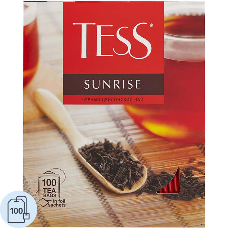 Чай TESS Санрайз черный 100 пак/уп
