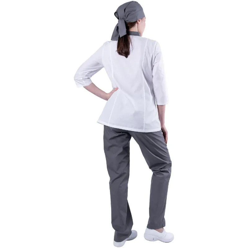 Костюм БИСТРО женский цв.бел/т.сер (Кос841) (р.40-42) р.158-164