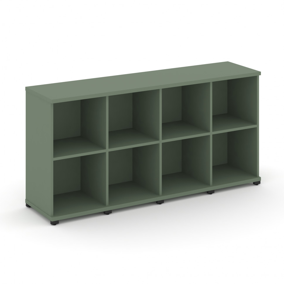 Concept Стеллаж 4 узкие секции, 2 ниши CN.STU-240 Кобо/Металл Черный 1668*420*818