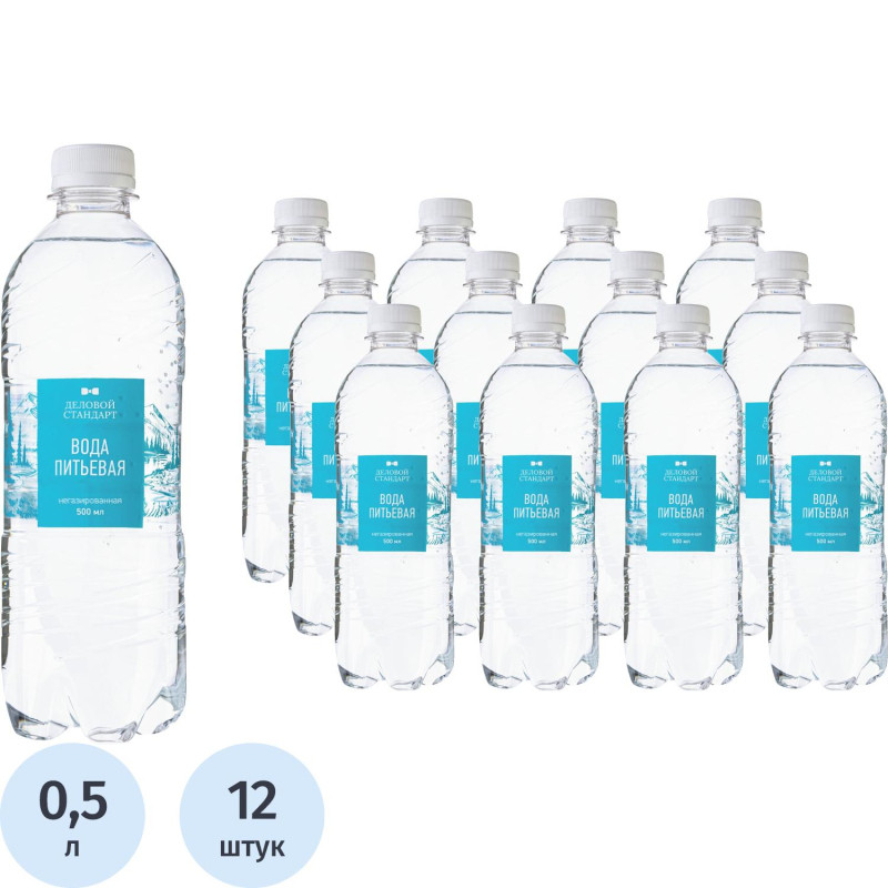 Вода питьевая Деловой Стандарт негаз пэт 0,5л