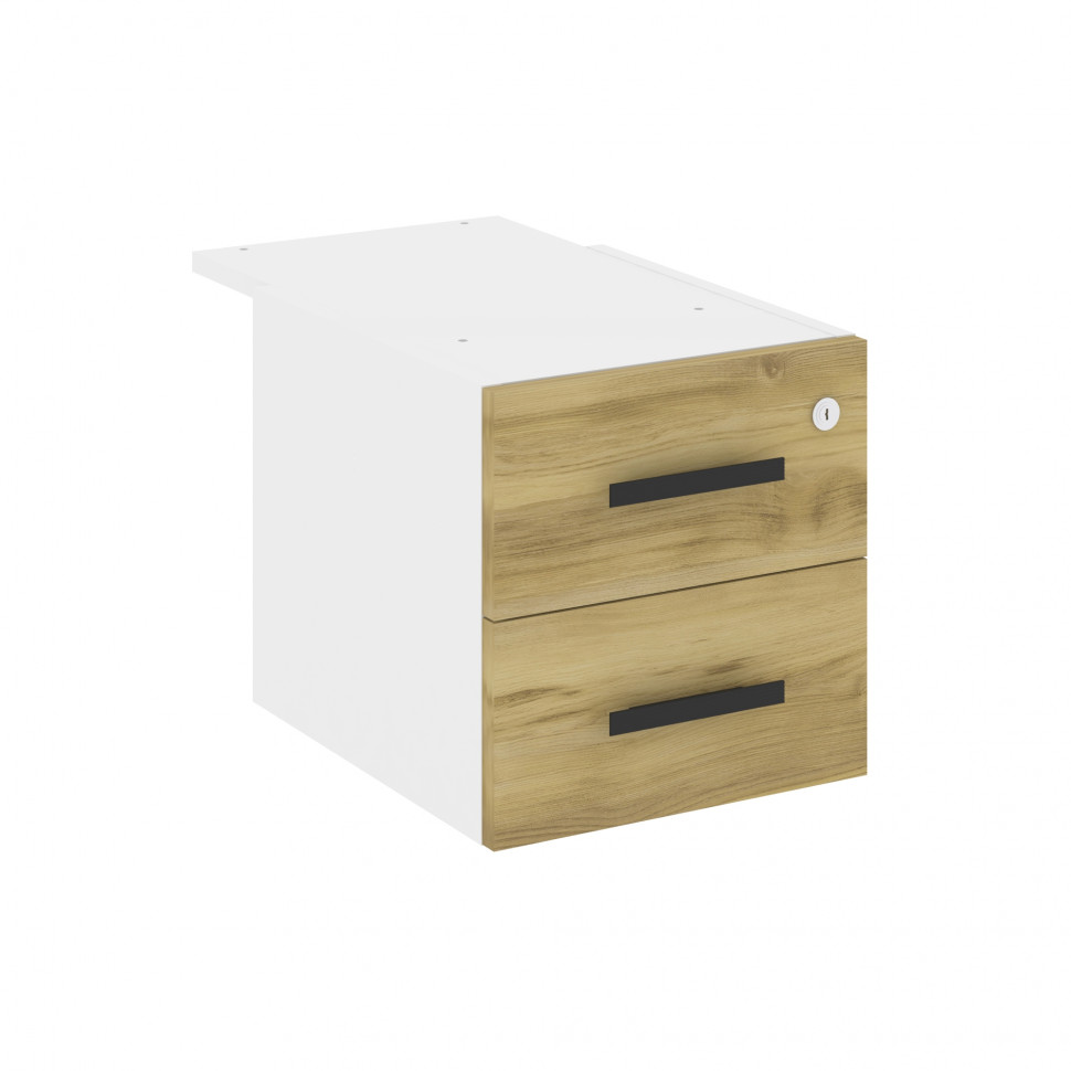 Concept Тумба с 2 ящ. CN.PT-004 B Дуб винченцо/Белый бриллиант 347*573*336 Concept Тумба с 2 ящ. CN.PT-004 B Дуб винченцо/Белый бриллиант 347*573*336
