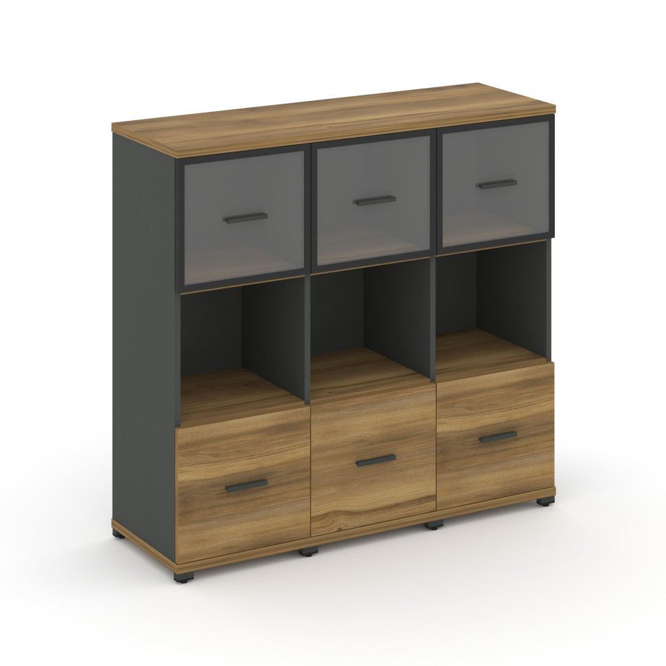 Concept Шкаф 3 узкие секции, 3 ниши CN.STU-335 RPB A Сандал Янтарный/Антрацит/Металл Антрацит/Прозра Concept Шкаф 3 узкие секции, 3 ниши CN.STU-335 RPB A Сандал Янтарный/Антрацит/Металл Антрацит/Прозра