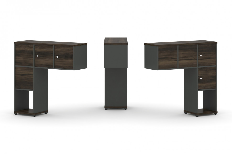 Concept Надставка низкая CN.DNN-002 Дуб Мали/Антрацит/Металл Антрацит 1099*365*1130