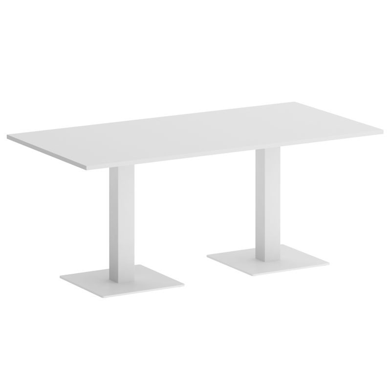 Riva Стол прямоугольный А.СПРГ-4 Белый/Металл Белый 1800*900*750