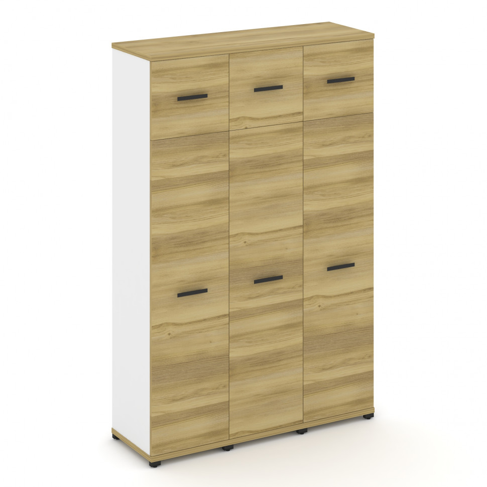 Concept Шкаф 3 узкие секции, 5 ниш CN.STU-537 B Дуб Винченцо/Белый Бриллиант/Металл Черный 1252*420* Concept Шкаф 3 узкие секции, 5 ниш CN.STU-537 B Дуб Винченцо/Белый Бриллиант/Металл Черный 1252*420*