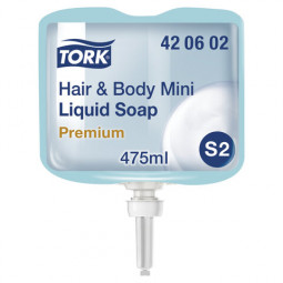 Картридж с жидким мылом-гелем одноразовый TORK (Система S2) Premium, 0,475 л, 420602