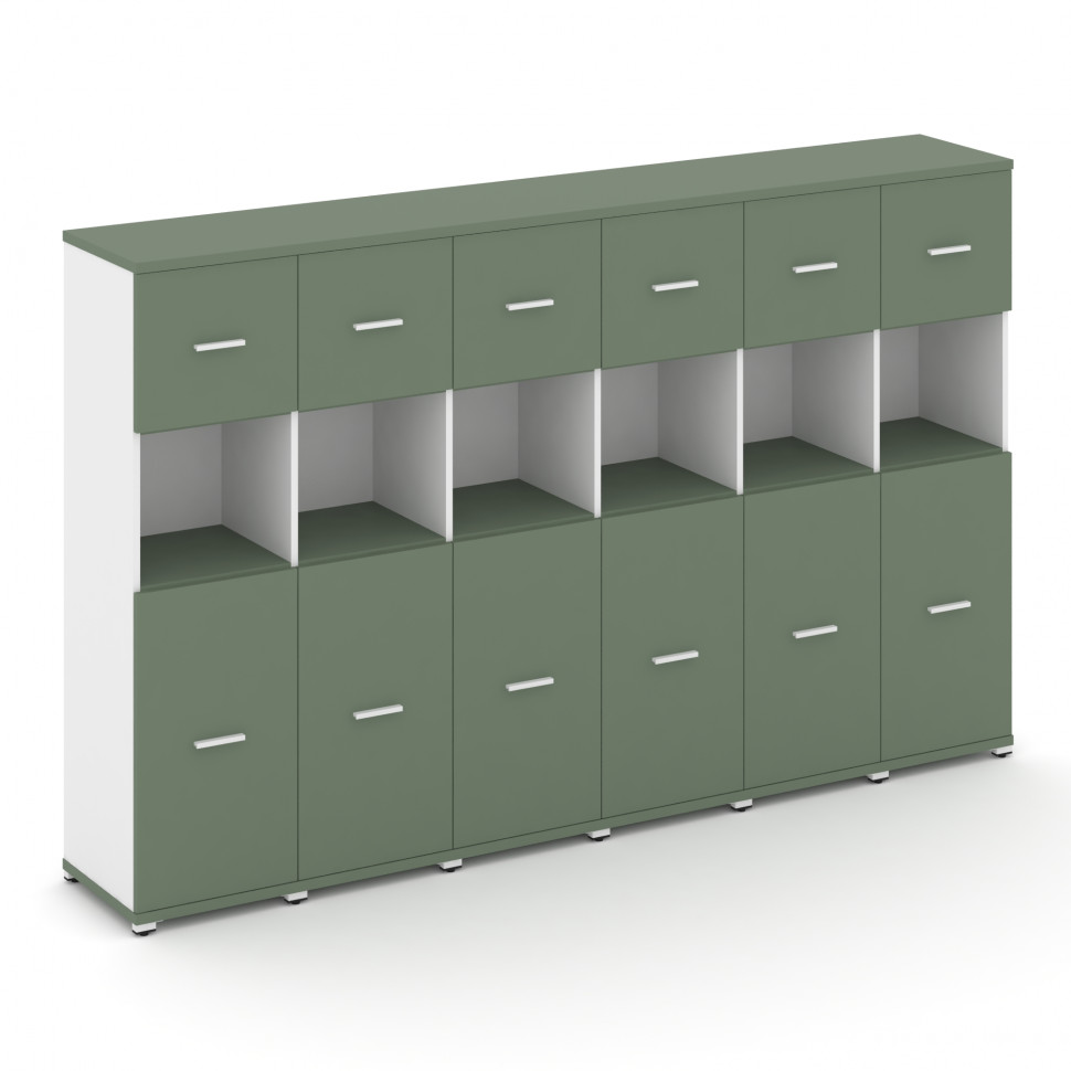 Concept Шкаф 6 узких секций, 4 ниши CN.STU-465 W Кобо/Белый Бриллиант/Металл Белый 2500*420*1554 Concept Шкаф 6 узких секций, 4 ниши CN.STU-465 W Кобо/Белый Бриллиант/Металл Белый 2500*420*1554