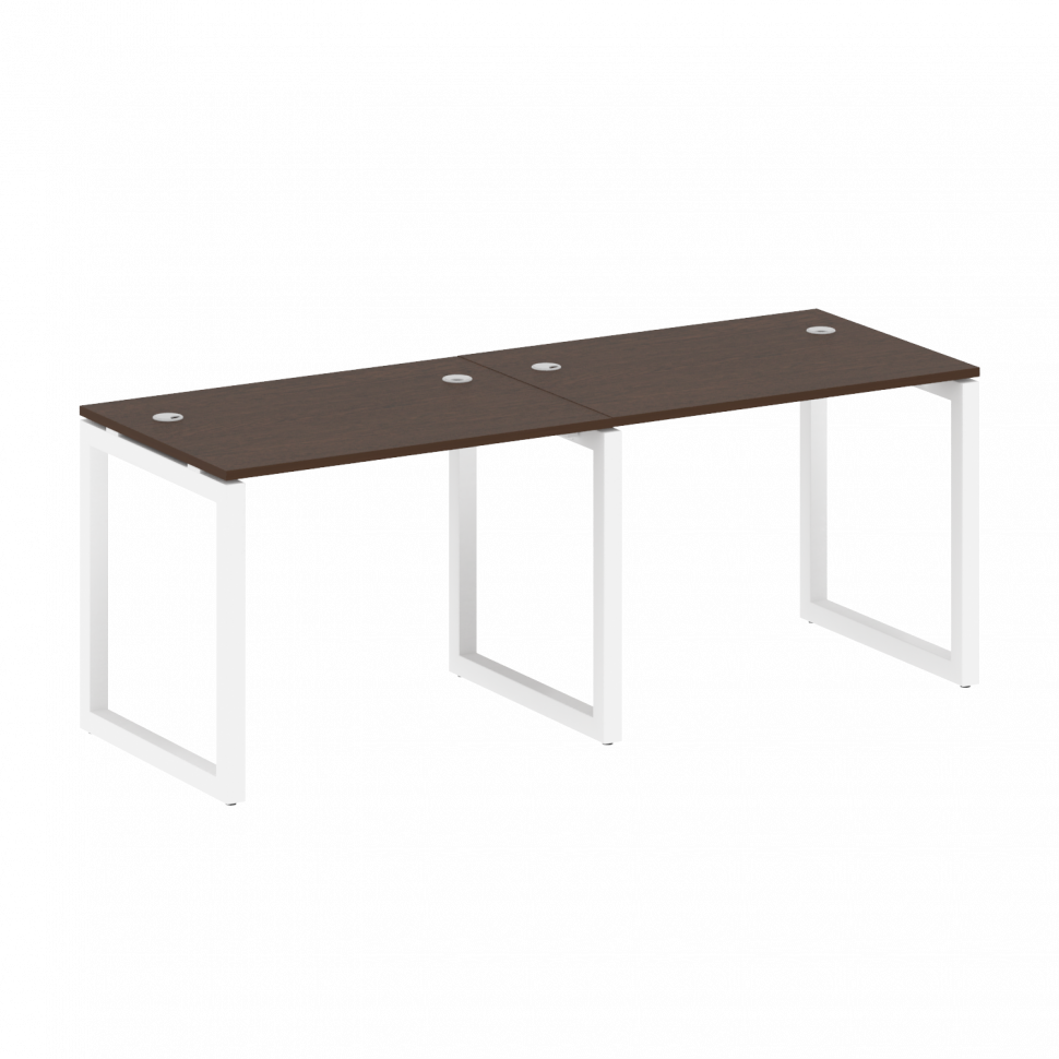 Metal System Quattro Рабочая станция на 2 места на О-образном м/к 50БО.СМ-2.1 Венге Цаво/Металл Белы