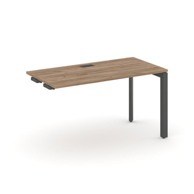 Style Project Стол-приставка к опор. элем. SN-59P.OPRS-003 Дуб Табак/Металл Антрацит/Черный Заглушка