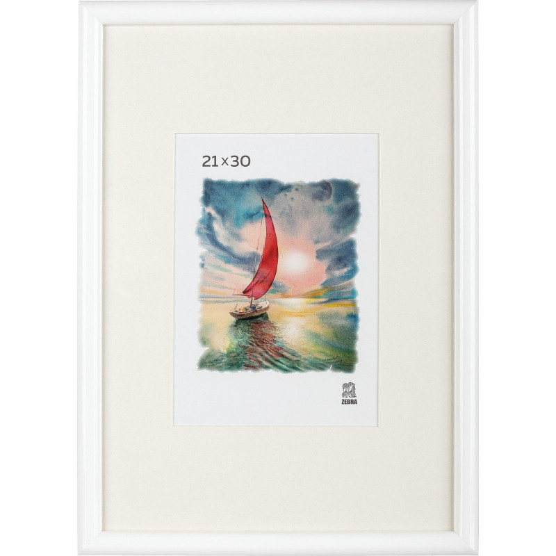 Рамка с паспарту, пластик, 21х30, белый цвет  500П