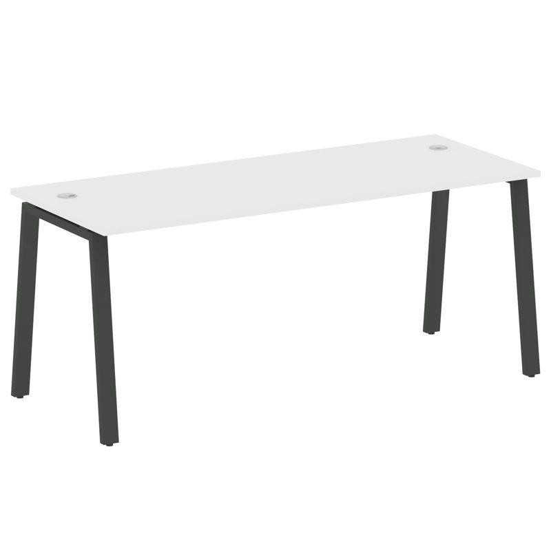 Metal System Стол письменный на А-образном м/к БА.СП-5 Белый/Металл Антрацит 1800*720*750