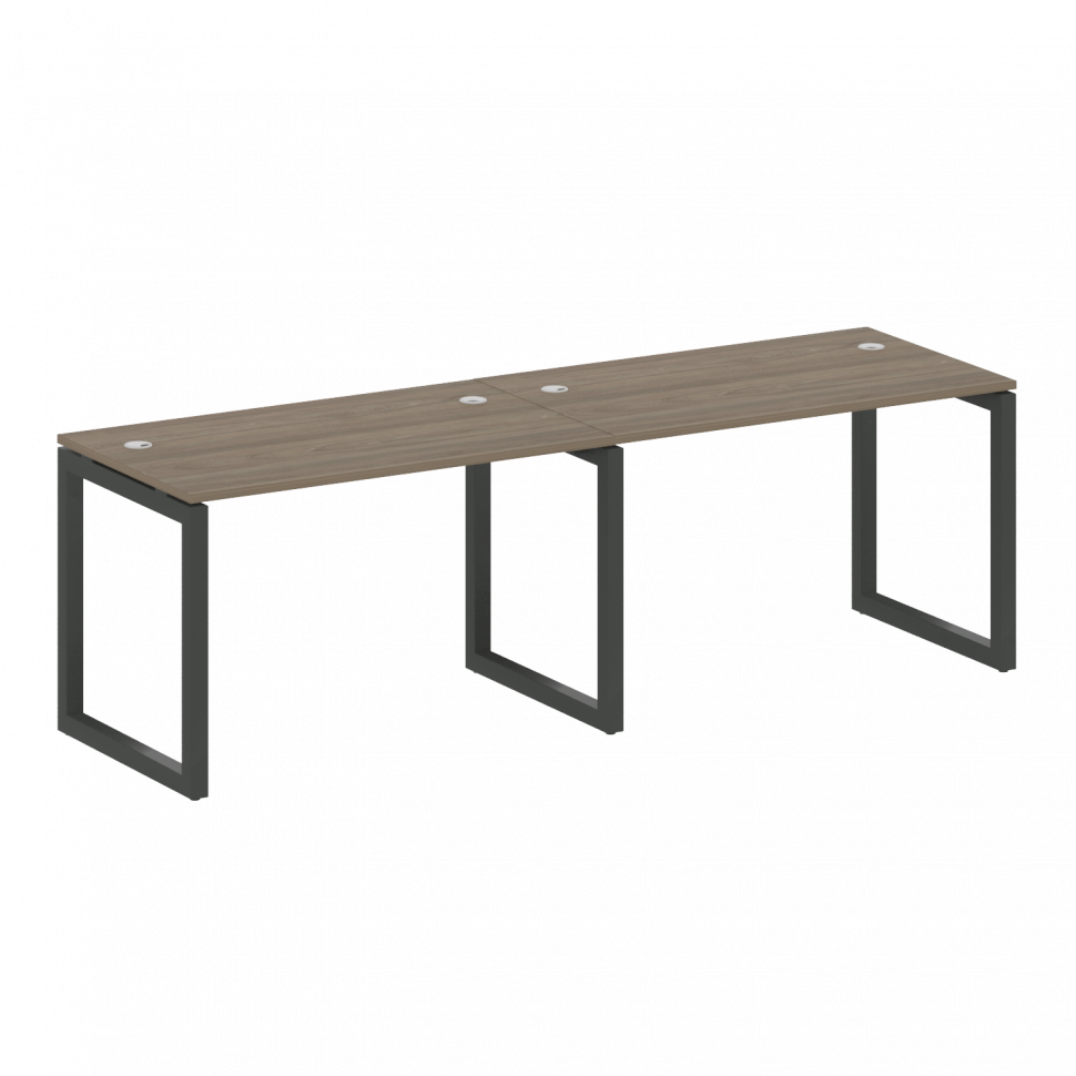 Metal System Quattro Рабочая станция на 2 места на О-образном м/к 50БО.СМ-2.2 Вяз Благородный/Металл