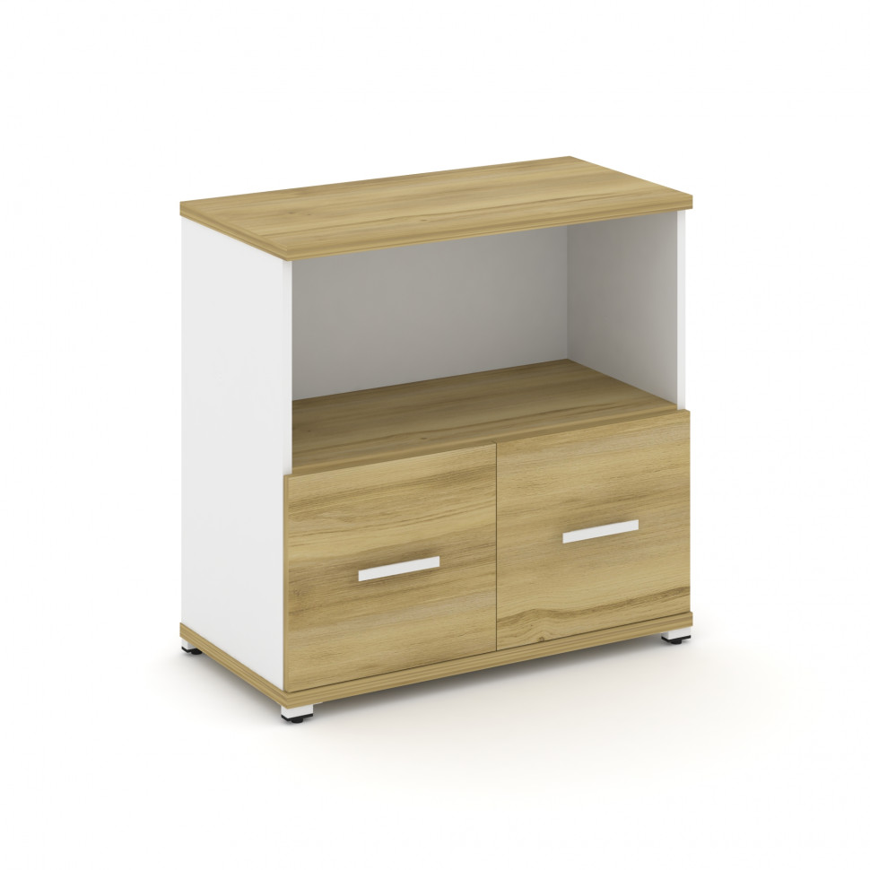 Concept Шкаф 1 широкая секция, 2 ниши CN.STS-211 W Дуб Винченцо/Белый Бриллиант/Металл Белый 836*420